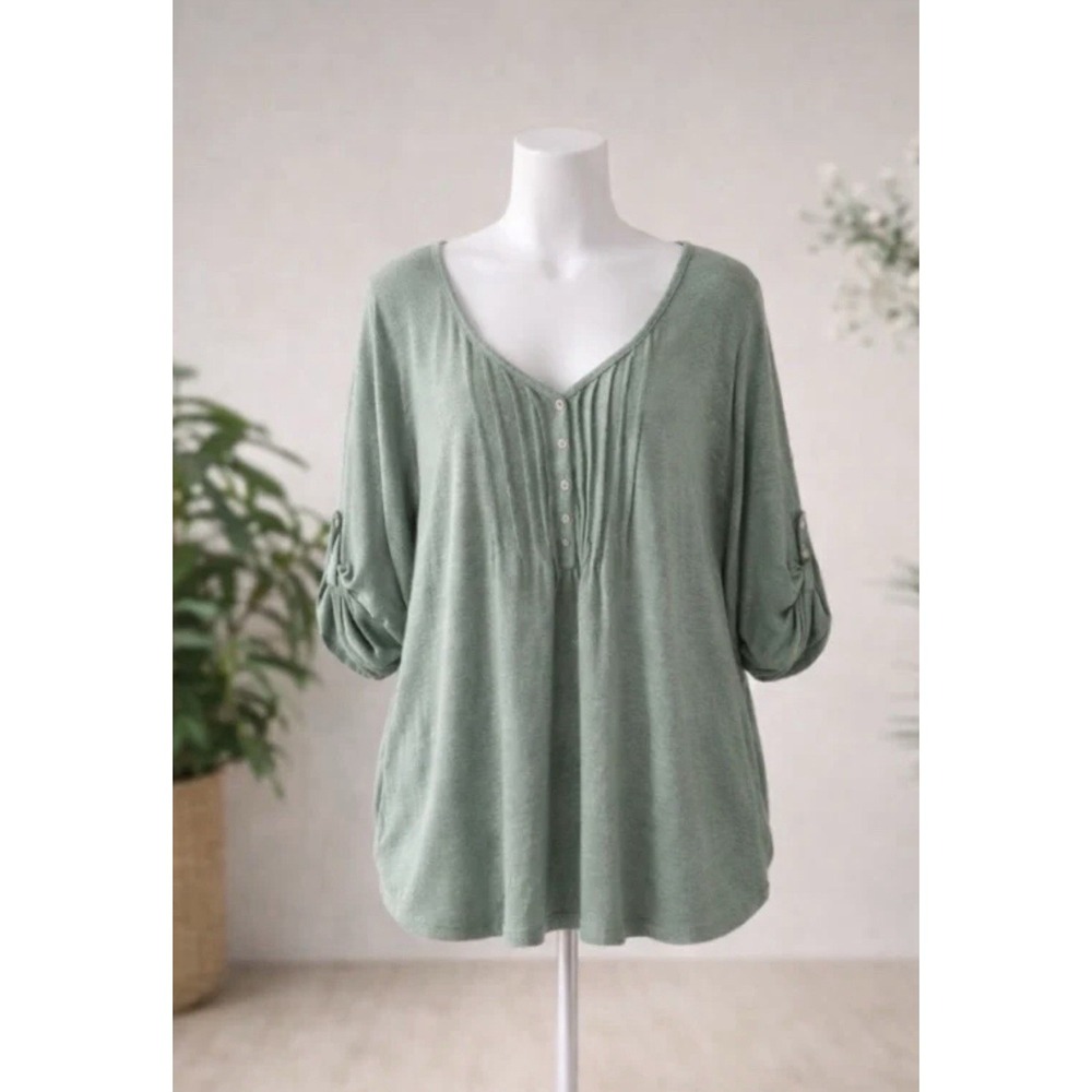 New 3X Kim Rogers Kiwi Top (56x28)  #741*12